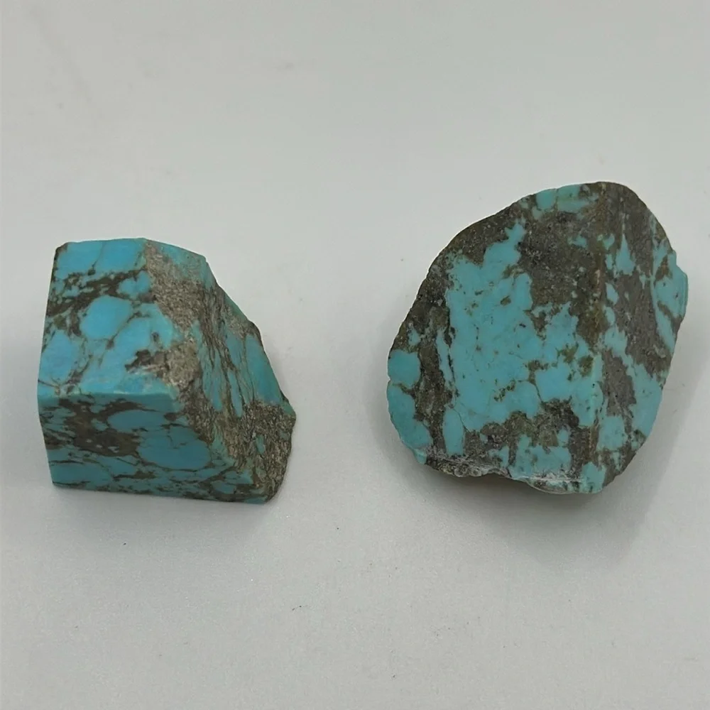2 Natural Turquoise nuggets stones rocks .  Jewelry making